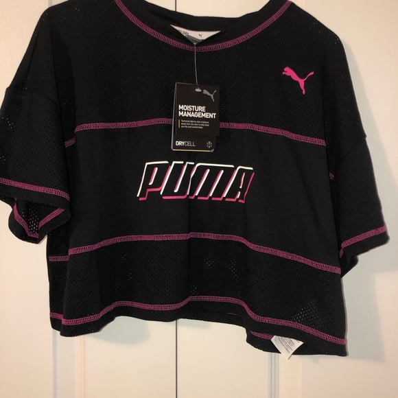 NWT Puma Mesh Crop Top - Picture 1 of 3